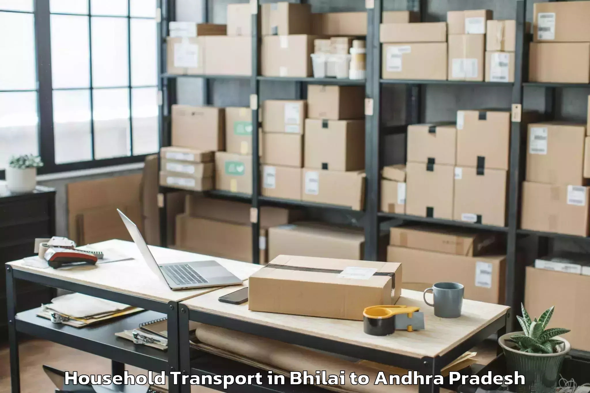 Top Bhilai to Vaddeswaram Household Transport Available